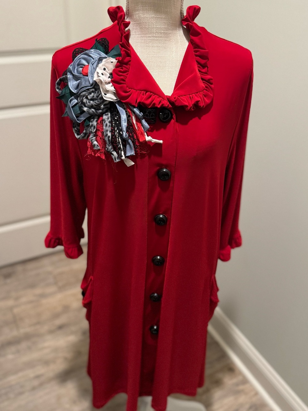 Zadie B Tunic ruffle accents XL